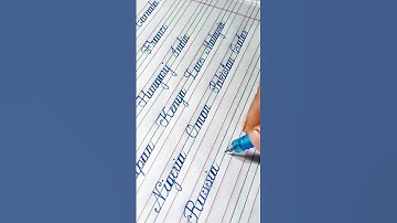 Countries name with cursive handwriting  #handwriting #shorts #handwritingpractice #cursivehandwrite