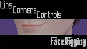 Face rigging in Blender 1.11 lips corners controls
