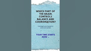 Which part of the brain controls balance and coordination? #guess #generalknowledge #quiz