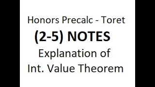 HP (2-5) Notes - Explaining IVT
