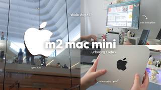studio vlog #3: m2 mac mini aesthetic unboxing, magic keyboard unboxing, our first ever mac + setup