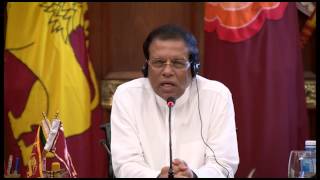 President Maithripala Sirisena Speech -Europa