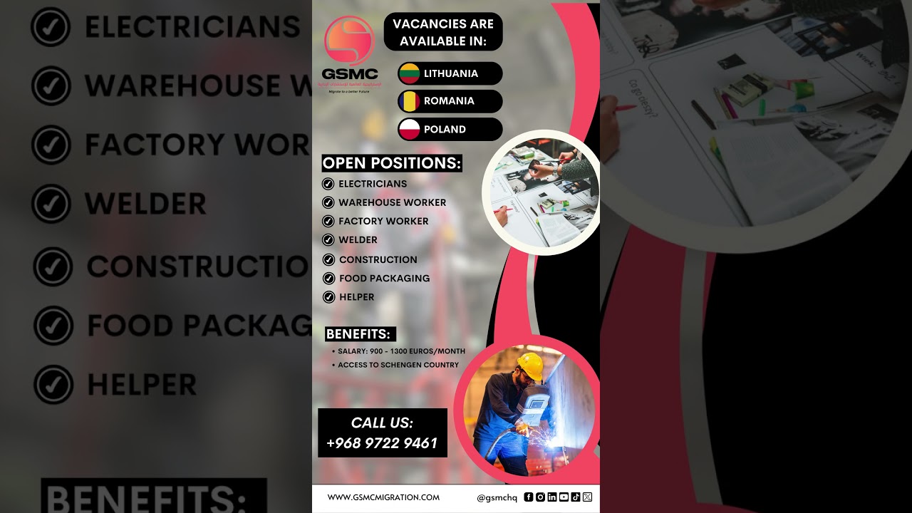 High-Paying Job Opportunities in Europe | Electricians, Welders, Factory Workers & More!