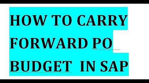 How to Carry forward PO documents in SAP using transaction code FMJ2