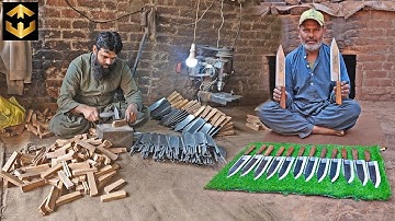 Amazing Slaughter Knife Making from Old Saw Blades in Factory Mass Production