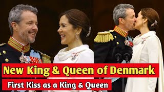 The Kiss Prince Frederik And Princess Mary Kiss As Become A King & Queen For First Appearance