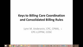 Webinar On Coordination of Care and SNF Consolidated Billing for Orthopaedics