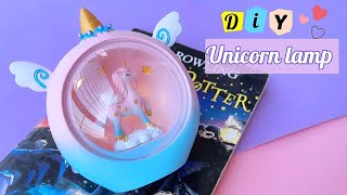 handmade paper unicorn lamp / Unicorn Home Decor Craft /Unicorn Paper Craft | DIY Desk Decor Ideas