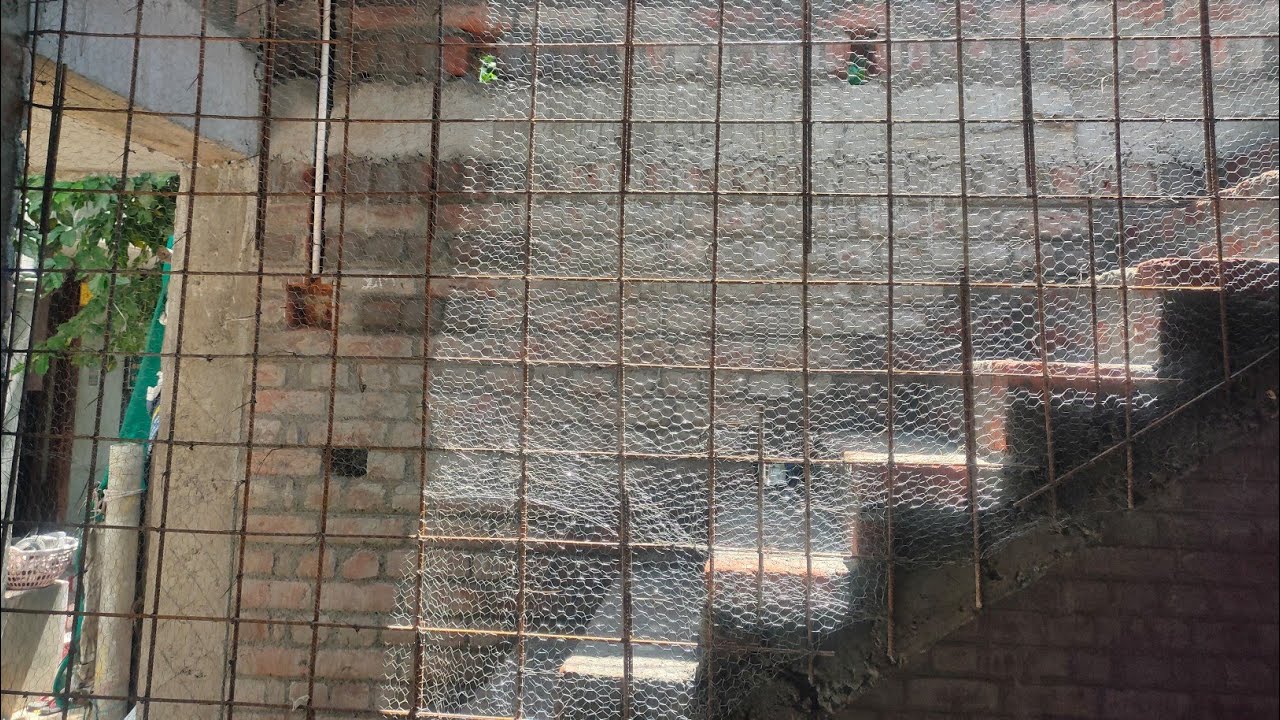 Staire Case wall / Chicken Mesh Wall Plastering YouTube