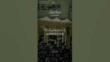 { وَكُلُّهُمْ آتِيهِ يَوْمَ الْقِيَامَةِ فَرْدًا }  تلاوةللشيخ#ماهر_المعيقلي من سورة مريم