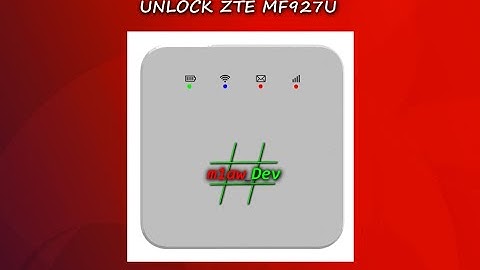 Unlock ZTE MF927U 4G WiFi Router [ All Networks ]