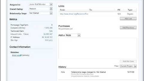 Overview of Projects - BuzzStream for Link Management