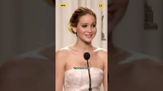 Jennifer Lawrence's most CHAOTIC Oscar moments #shorts