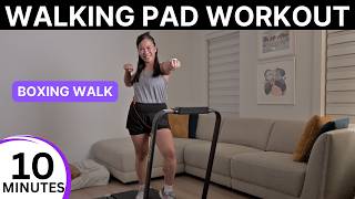 10-Min BOXING Walking Pad Workout!🥊🔥
