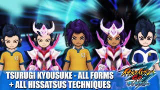 Tsurugi Kyousuke (All Forms) + All Hissatsus Techniques | Inazuma eleven GO Series