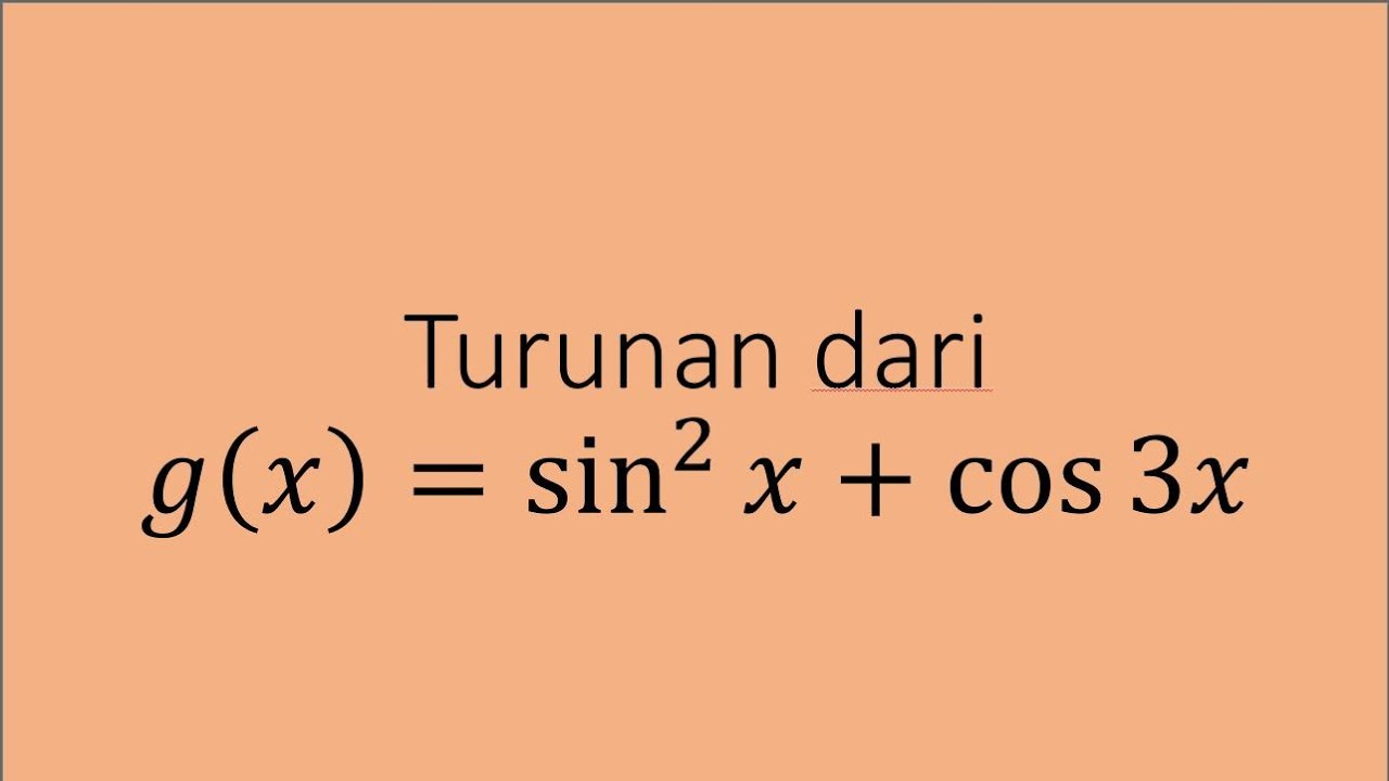 Turunan Dari Sin 2x cos 3x Diferensial Eps 17 How To Solve YouTube turunan-dari-sin-2x-cos-3x-diferensial-eps-17-how-to-solve-youtube