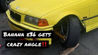 RAkits e36 angle kit install and test (budget e36 angle kit solution)
