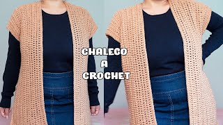 Tejí este hermoso CHALECO con solo 400 gramos de lana | chaleco a crochet para mujer | paso a paso‼