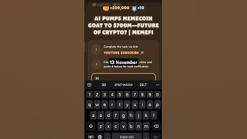 AI Pumps Memecoin GOAT to $700M—Future of Crypto? | MemeFi | memefi Video code | #shorts #memefi