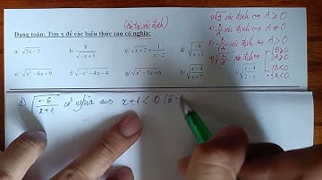 Toán 9  Tìm x để biểu thức chứa căn có nghĩa