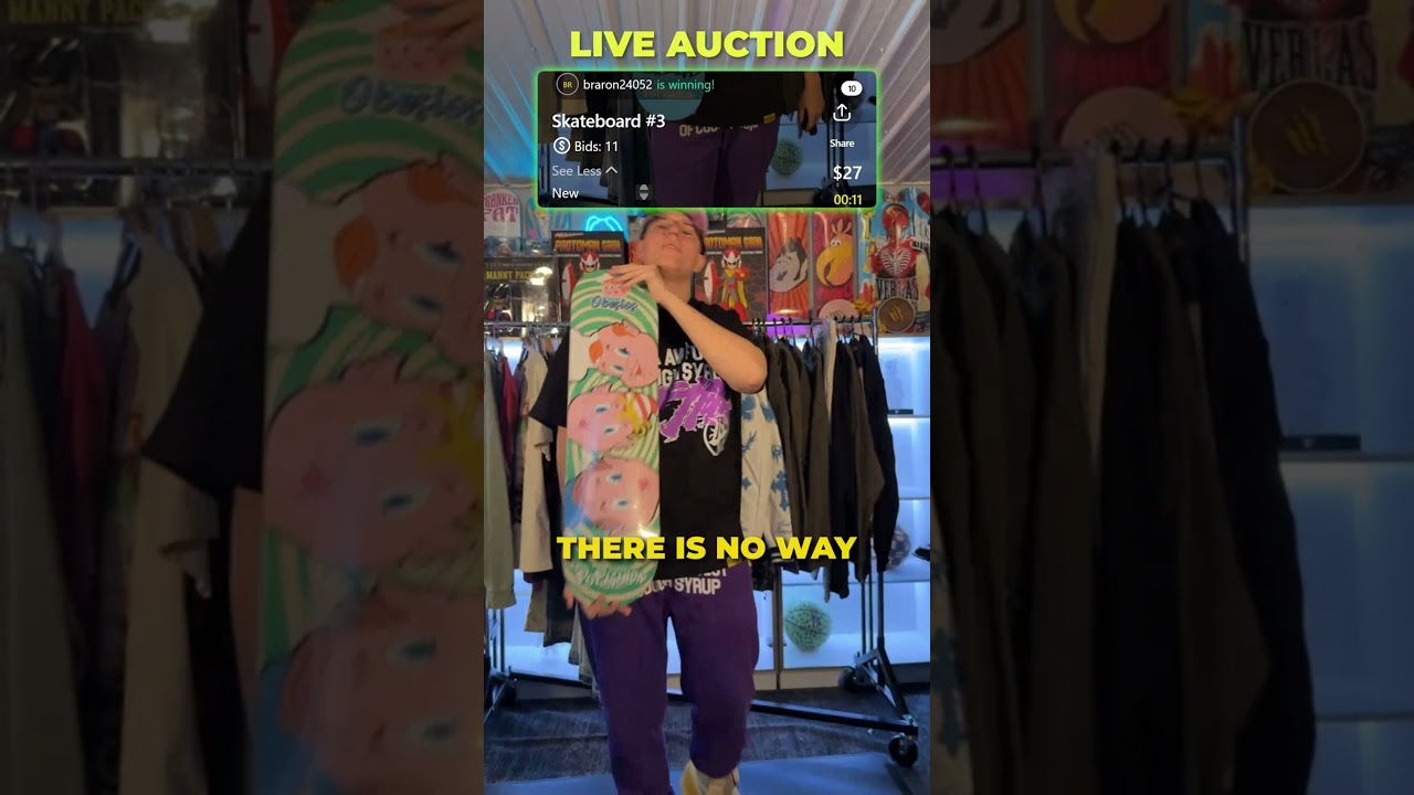 Live Auction "Skateboard Deck - Obesios PoPaganda" #whatnot #reselling #liveauction