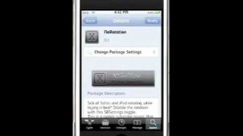How to turn off accelerometer for Music and Safari (NoRotation) for iPod touch and iPhone