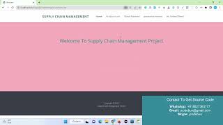Supply Chain Management System In Java Using JSP And Servlet With Source Code and project report