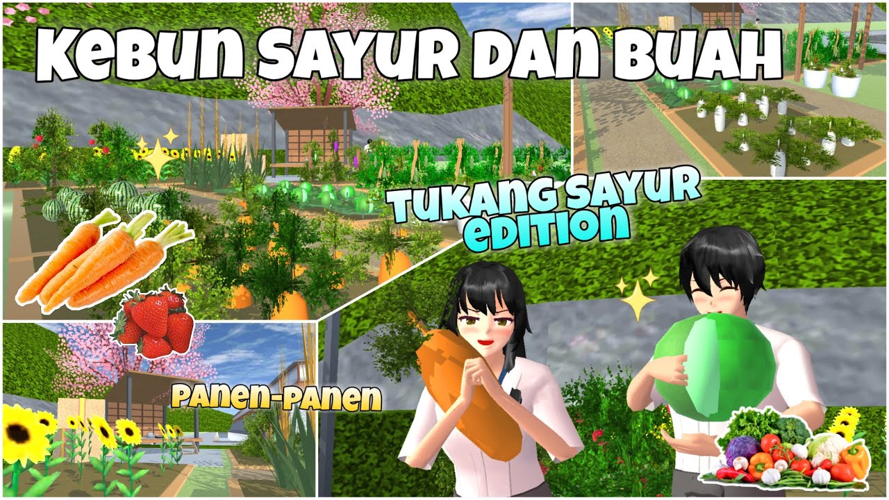 KEBUN SI TUKANG SAYUR !! ADA BUAH DAN SAYURAN + ADA ID || SAKURA SCHOOL SIMULATOR