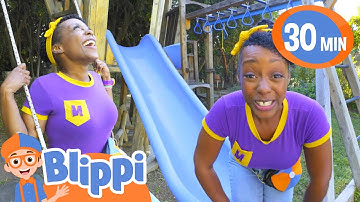 Playground Fun with Meekah! | Blippi Songs 🎶| Educational Songs For Kids
