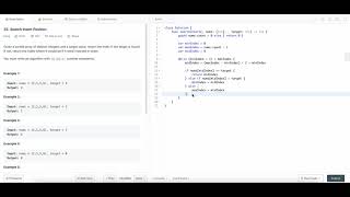 LeetCode Problem 35. Search Insert Position - Solution - Swift