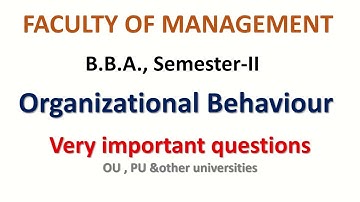 Organizational Behaviour Sem2 BBA imp question 2022 #bbaorganizationalbehaviourimo