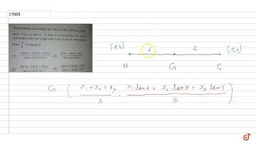 The vertices of a triangle are `A(x_1,x_1 tan alpha), B (x_2,x_2 tan Beta) and C(x_3, x_3 tan g...