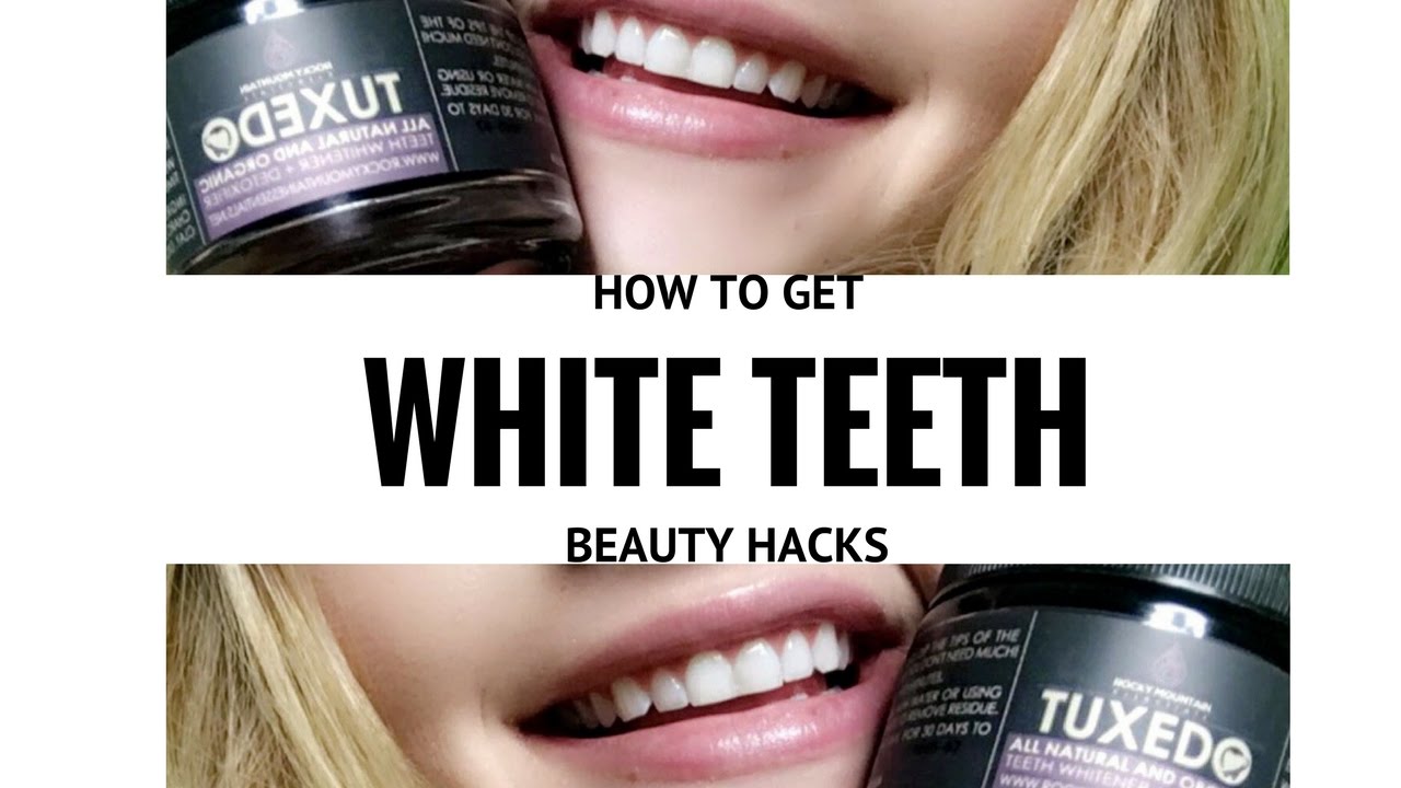 HOW TO GET WHITE TEETH BEAUTY HACKS CHARCOAL TEETH WHITENING YouTube