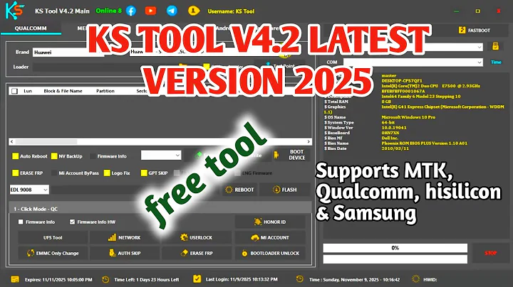KS Tool V4.2 2025 | Qualcomm unlock tool | Samsung/oppo/vivo/Xiaomi/Huawei frp