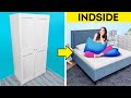 Hidden room behind wardrobe🤫 Interesting room makeover ideas