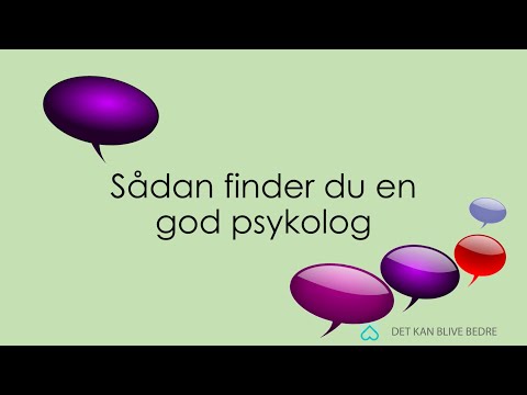 Video: Sådan Finder Du En Psykolog