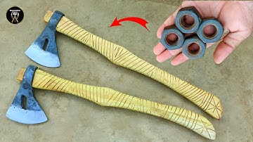 Turning Rusty Nuts Into Two Unbelievable Axes