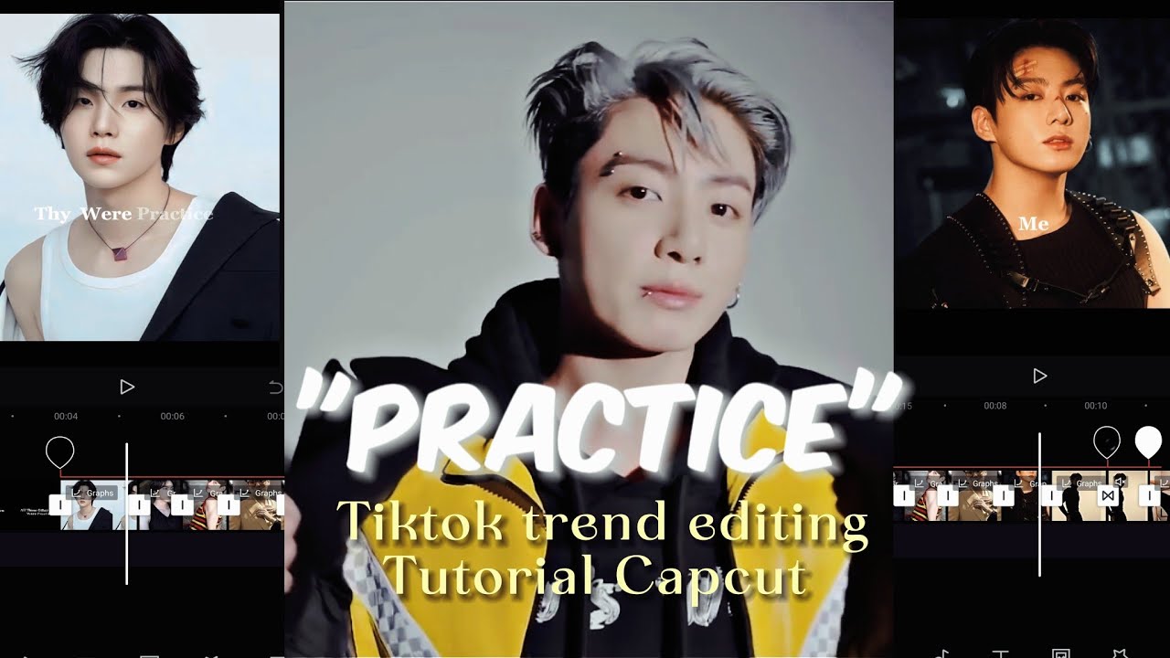 "Practice" kpop Tiktok trend editing Tutorial| Capcut #jin #v #suga # ...