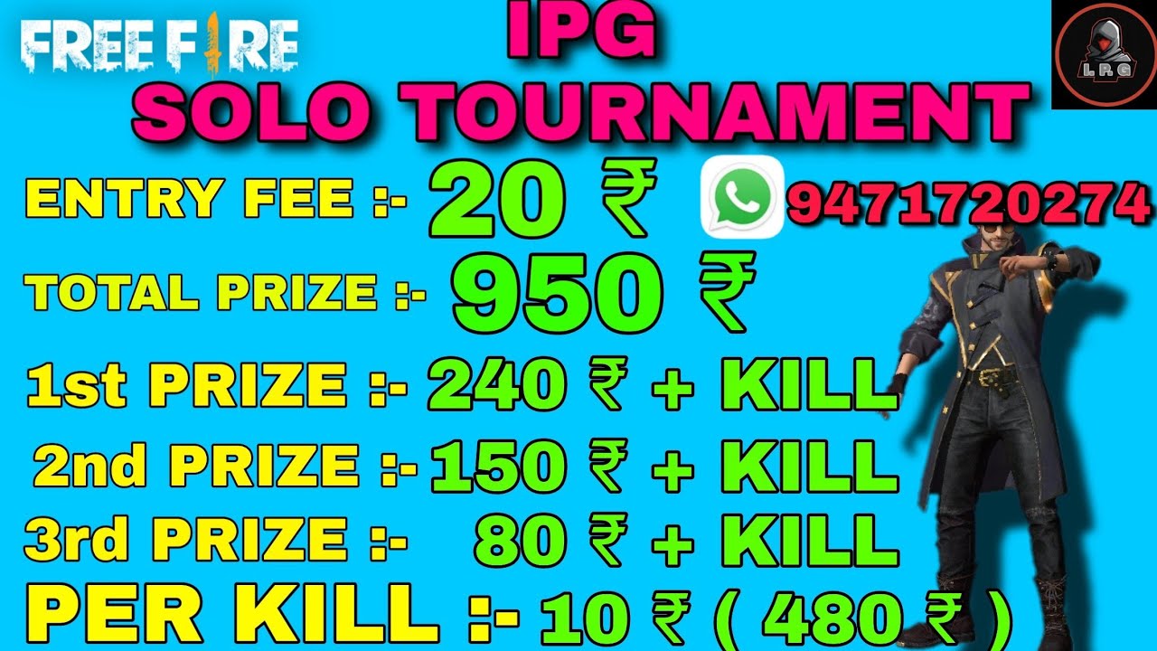 Free Fire IPG Solo Tournament | Free Fire Biggest Solo Tournament | Free Fire Best Paid Tournament
