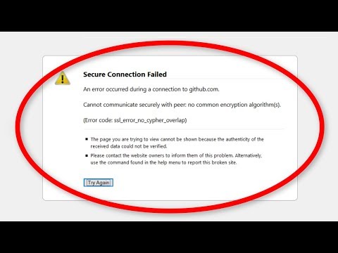 How To Fix Secure Connection Failed (Error Code: ssl_error_no_cypher_overlap) in Mozilla Firefox