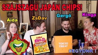 SZÁJSZAGÚ CHIPS? 💩 JAPÁN ÉDESSÉG KÓSTOLÁS w/ Kinga, Aida és ZsDav | EGYÜNK!