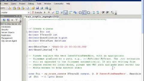 SQL Server Profiler - Trace Automation
