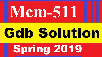 Mcm511 Gdb solution complete