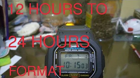 How to change the format from 12 hours to 24 hours and vice versa on the Casio G-Shock DW-5600 watch