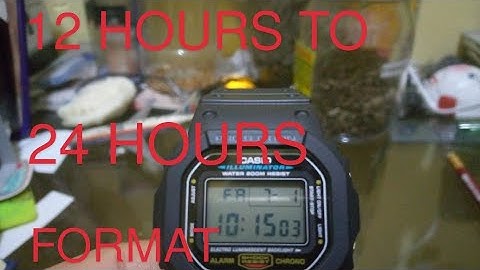 Hoe je het formaat van 12 uur naar 24 uur verandert en vice versa op het Casio G-Shock DW-5600 ho...