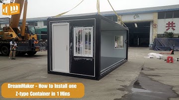 1 minutes assembly one container house, folding Container home