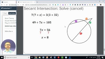 Secant Intersection Outside Circle