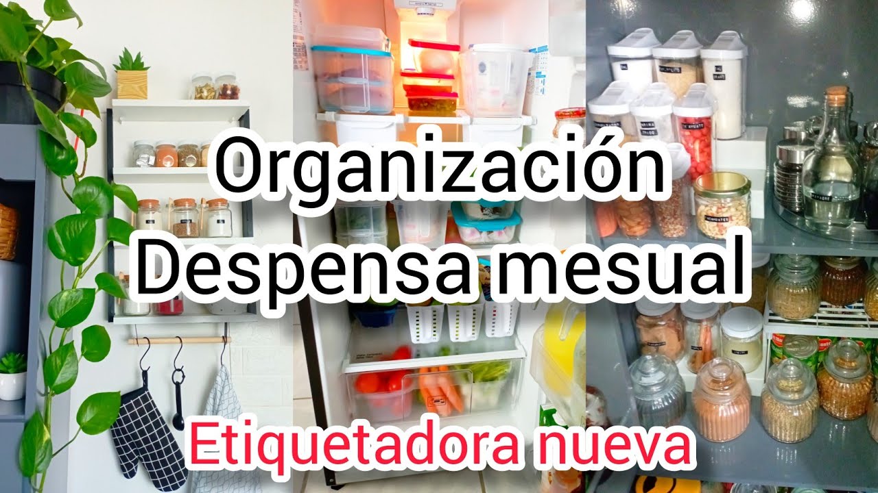 Compra y Organización Despensa Mensual/ Etiquetadora nueva/ #despensa #organization #organizacion