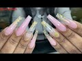 Acrylic Marble With Gold Flake | Nails Tutorial |