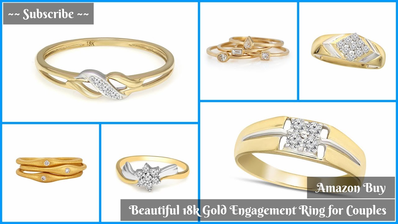 Amazon Buy 18k Beautiful Gold Engagement Rings for Couples PhoeniX GuyzZ Fashions YouTube